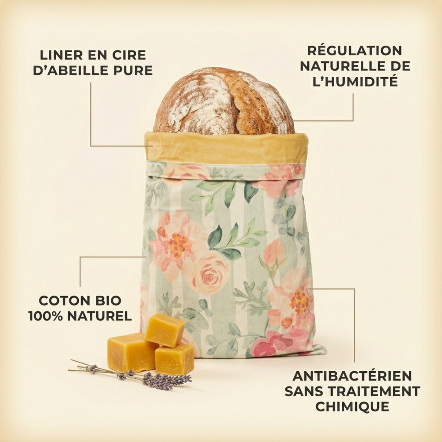 Sac la Miche Fleurie